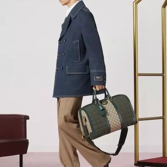 Authentic NEW GUCCI savoy GG men’s travel duffle bag with strap - Picture 3 of 15